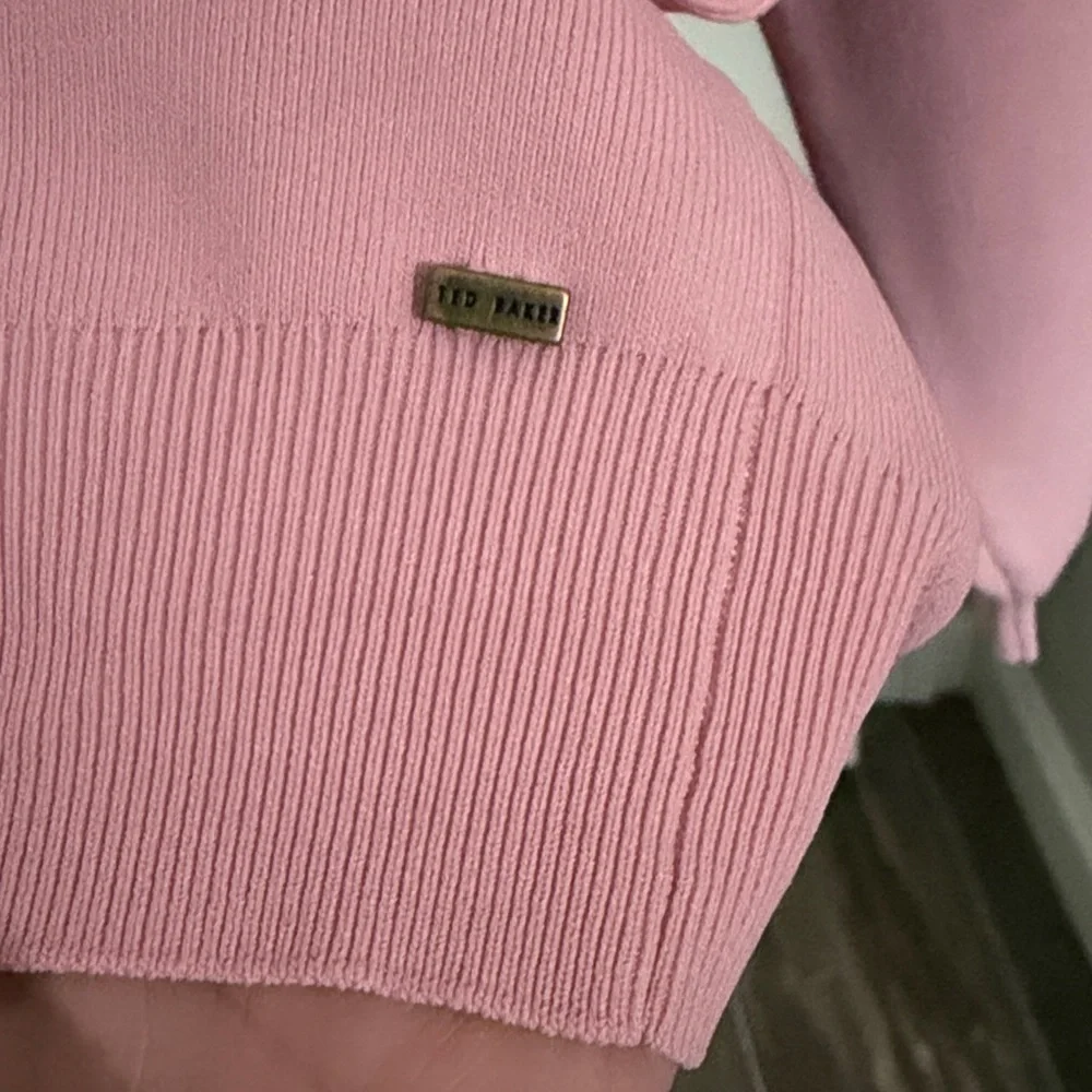 TED‎ BAKER Women Size 2/US 6 Debroh Easy Fit Ruffled Jumper pink Pullover